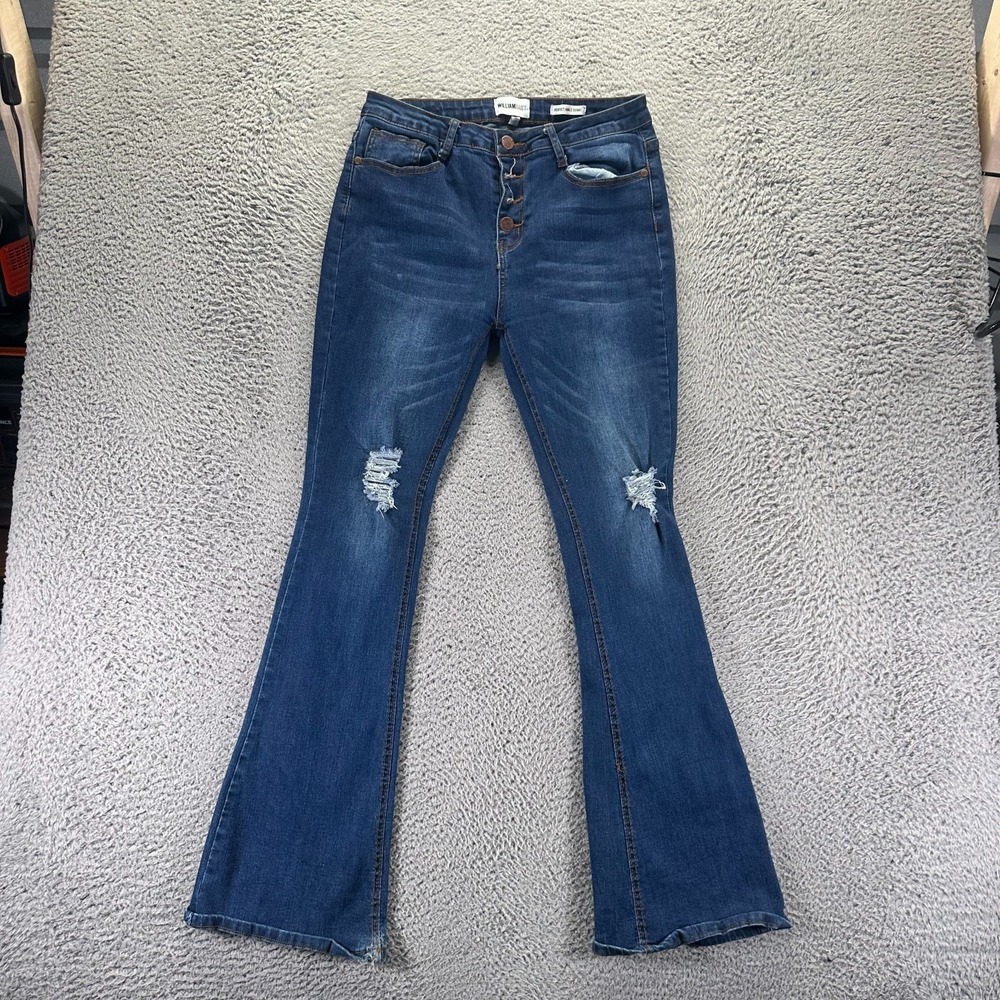 William Rast Jeans Women 29x31 Blue Cotton Denim Ankle Skinny Button-Fly Stretch
